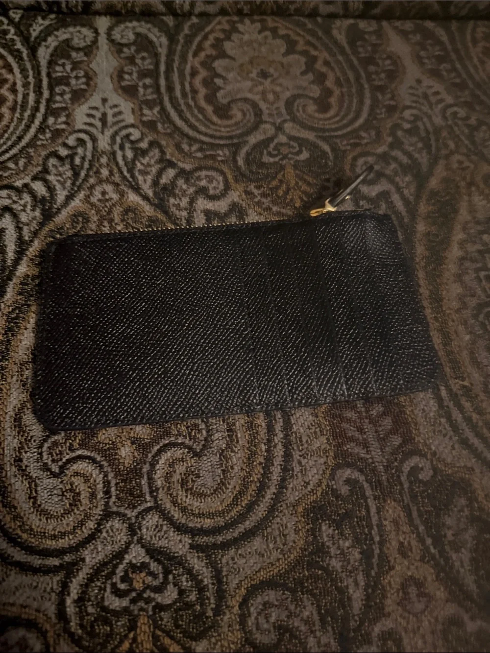 Salvatore Ferragamo Black Wallet with Gold Gancini